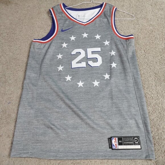 Nike Swingman Basketball Jersey 44 Gray Philadelphia Ben Simmons - Picture 1 of 8